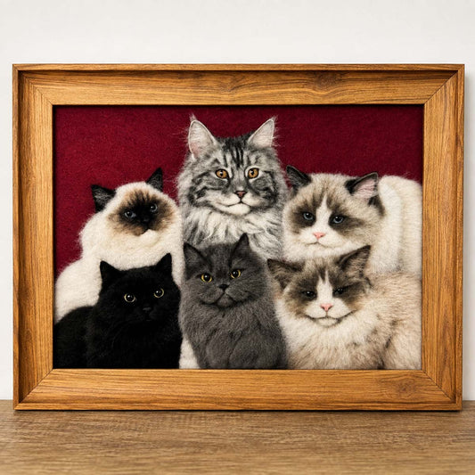 Custom Handmade Wool Felt Pet Artwork