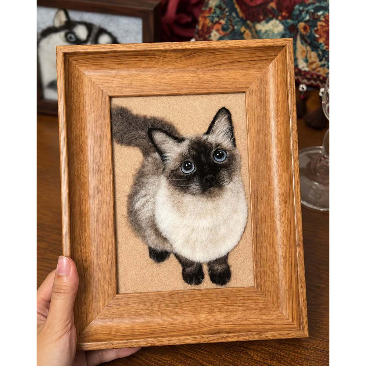 Custom Handmade Wool Felt Pet Artwork