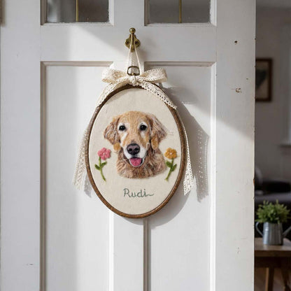 Needle Felted Pet Portrait Frame