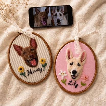 Needle Felted Pet Portrait Frame