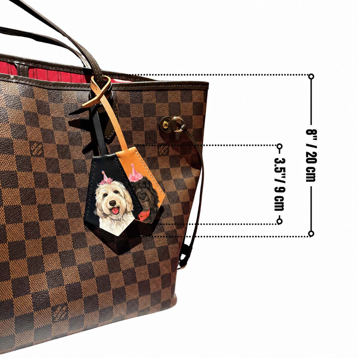 Custom Hand-Painted Pet Portrait Leather Charm