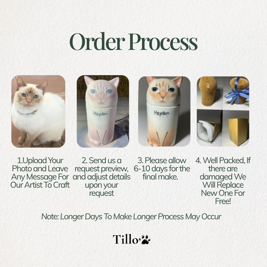 Custom Hand-Painted Pet Cremation Urn