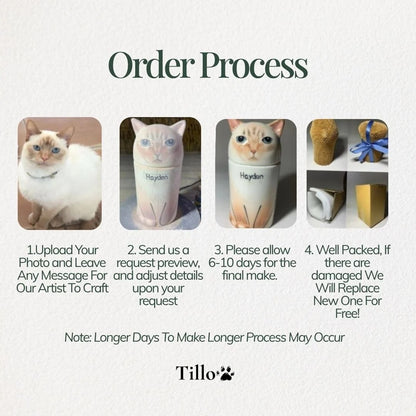 Custom Hand-Painted Pet Cremation Urn