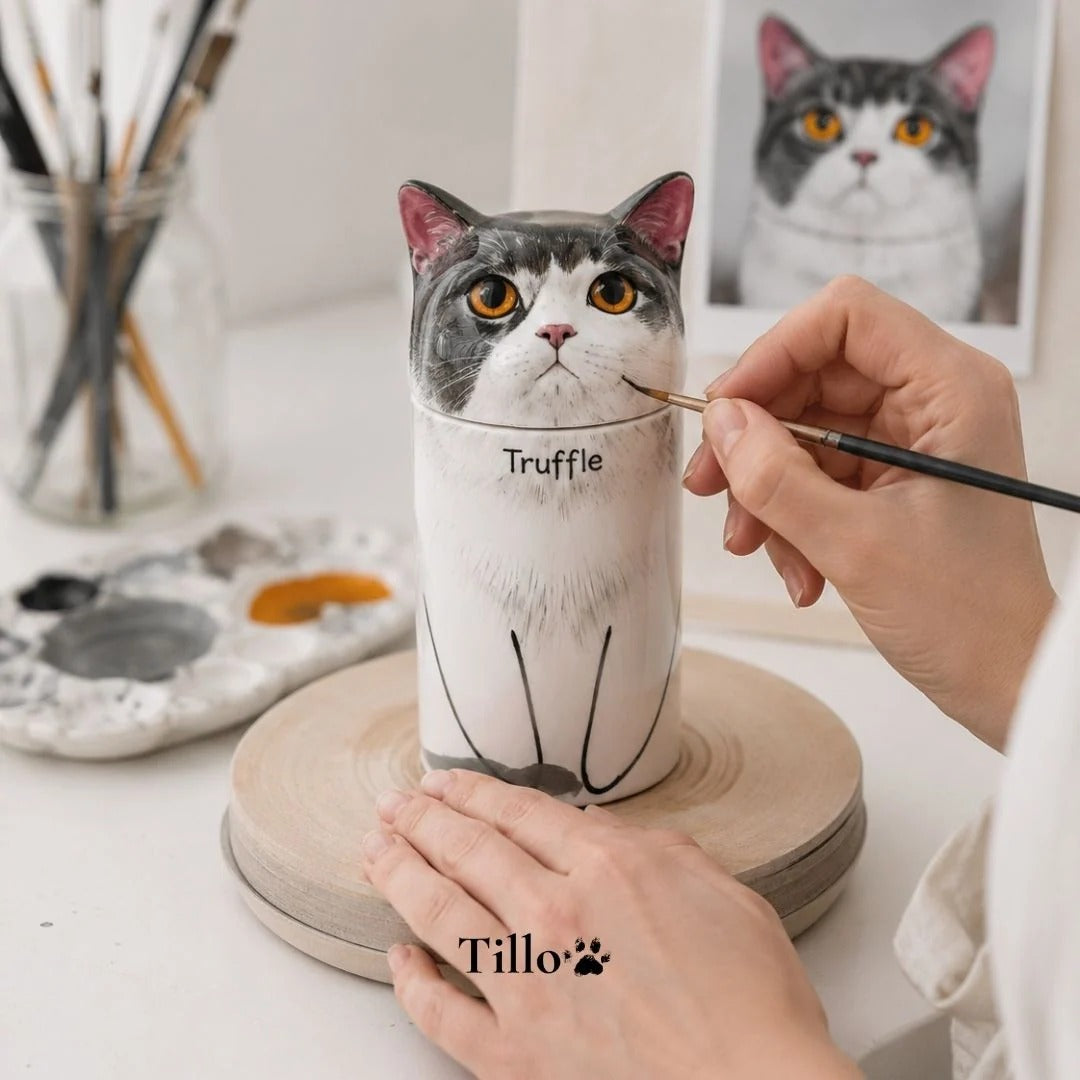 Custom Hand-Painted Pet Cremation Urn