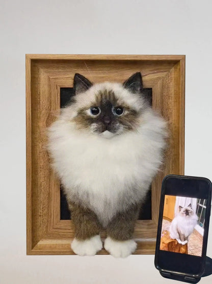 Custom Stuffed Animal Clones with Wooden Frame