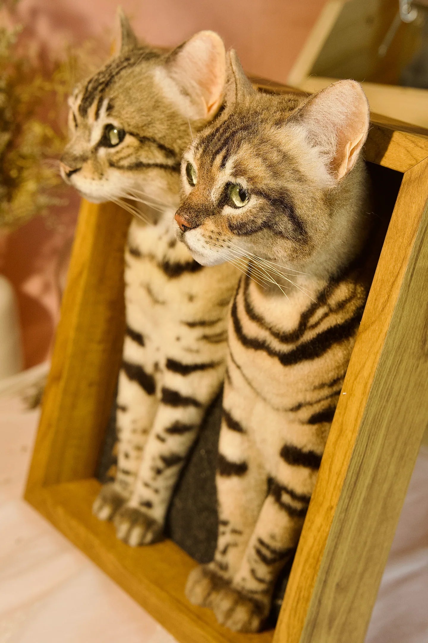 Custom Stuffed Animal Clones with Wooden Frame