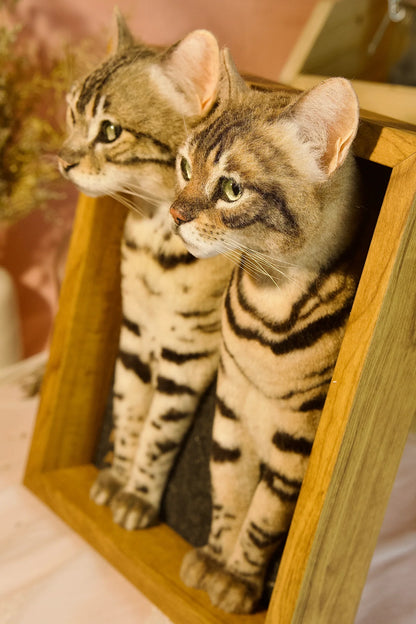 Custom Stuffed Animal Clones with Wooden Frame