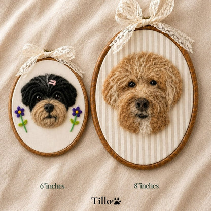 Needle Felted Pet Portrait Frame